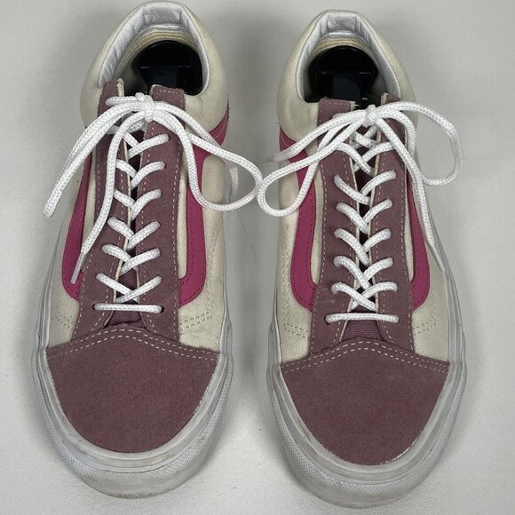 Vans Old Skool Pink & Cream Suede‎ Sneakers - Women's Size 8.5 - Picture 1 of 7